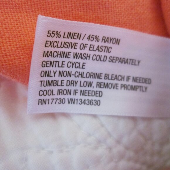 Universal Thread Jumpsuit S Coral/Orange Smocked Linen Blend Pockets - Picture 8 of 8